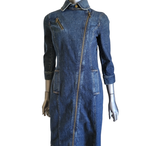 382. Ralph Lauren Long Denim Jean Coat - Size 6 - Picture 3 of 9
